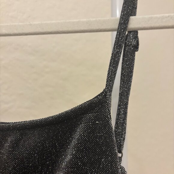 Katie J NYC Abby Gunmetal Gray Ruched Party Dress Junior Size Medium - Picture 6 of 9